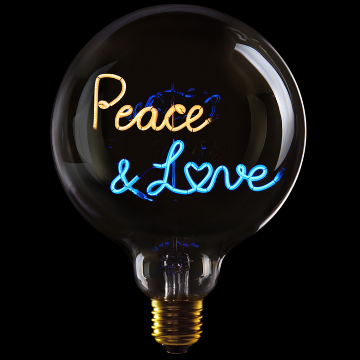 Ampoule artisanale Peace&Love - Elements Lighting