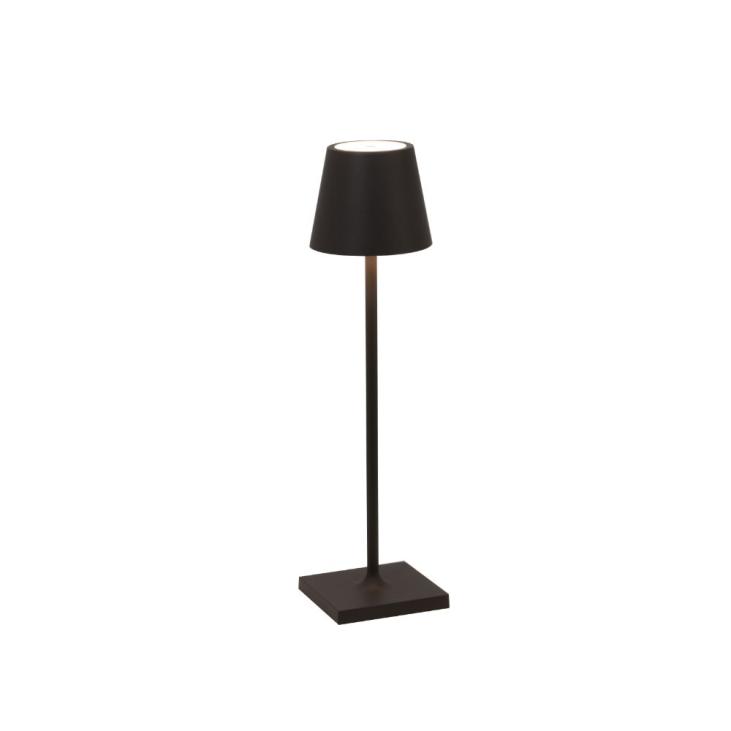 Lampe portable Poldina Pro micro noir mat - Zafferano