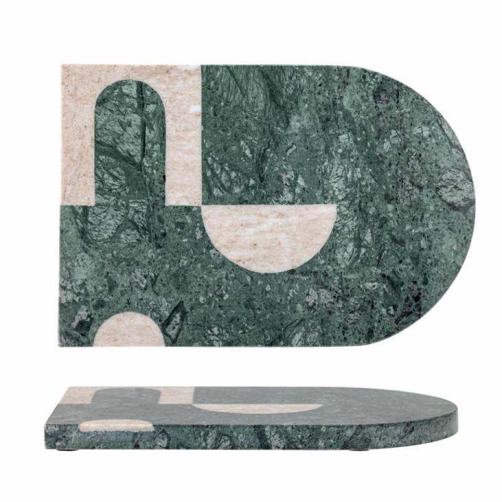 Planche à découper Abrianna verte en marbre - Bloomingville