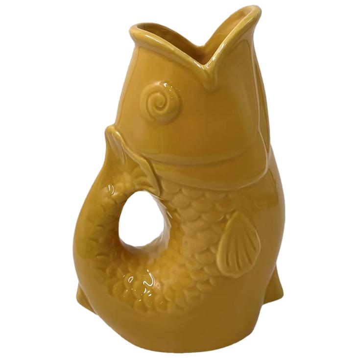 Vase pichet céramique poisson safran - Opjet