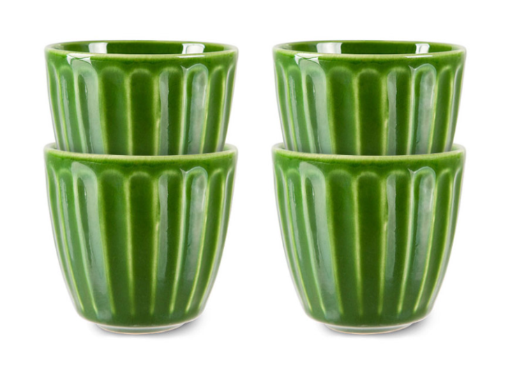 set de 4 tasses céramique vert hkliving