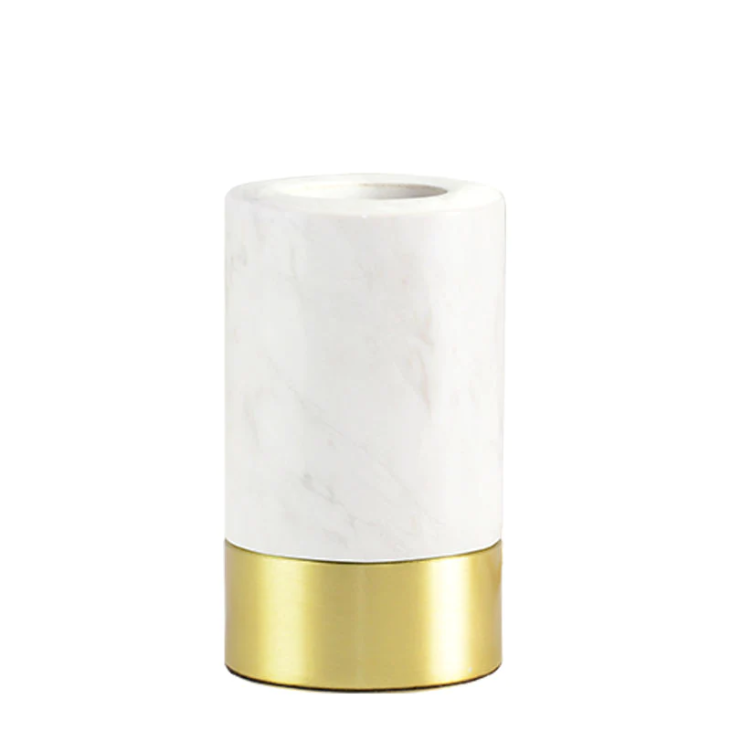 Socle lampe de table romance marbre blanc - Elements Lighting