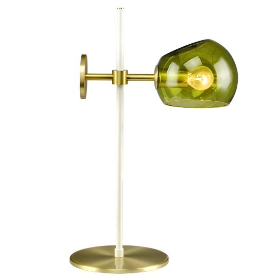 Lampe de table Olga blanc/or/verte - Elements Lighting