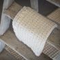 Serviette nid d'abeille en coton organique écru 50x70cm - Bed and Philosophy